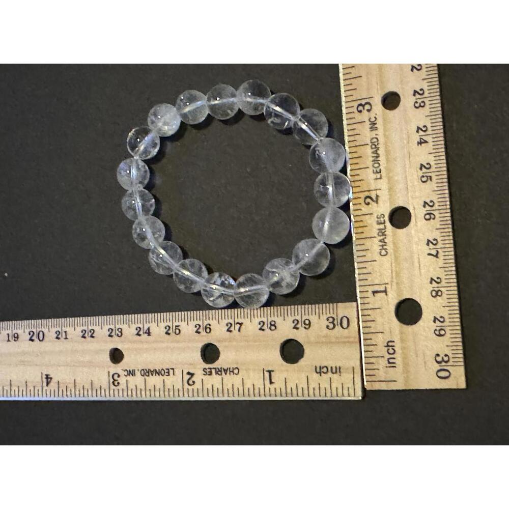 Elegant Clear Quartz Stretch Bracelet j350 - Picture 2 of 2